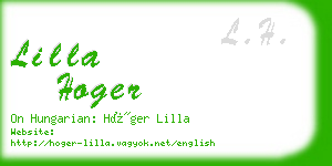 lilla hoger business card